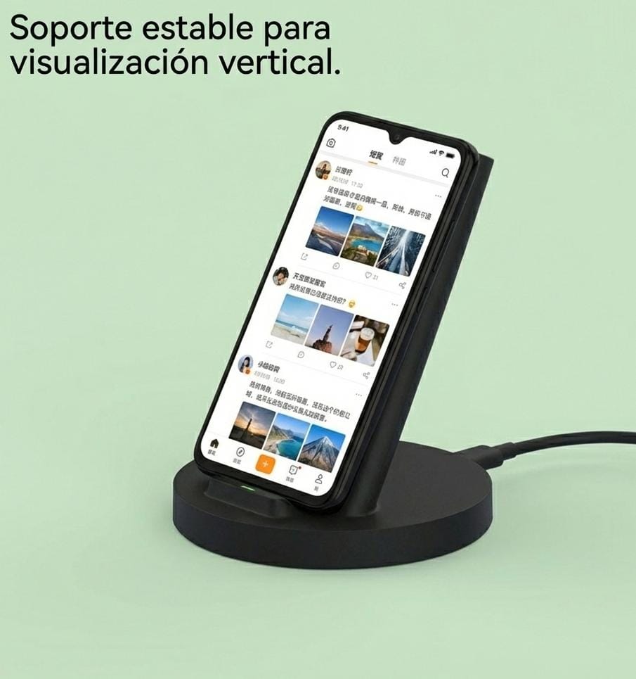 Cargador Inalámbrico Qi 20W USB-C | Carga Rápida universal